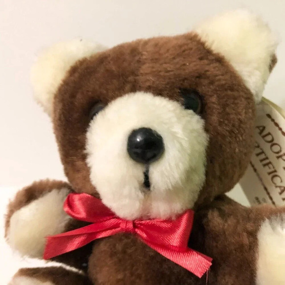 Vtg Russ Amram Adoption Bear 5 Inch Tall Stuffed Animal Plush Korea - Picture 15 of 15